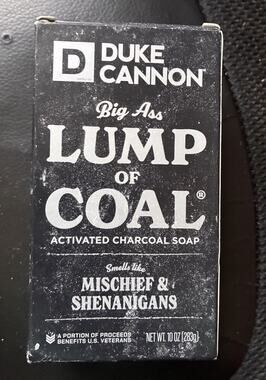 Duke Cannon Big Ass Activated Charcoal Soap Bergamot + Black Pepper 10 oz